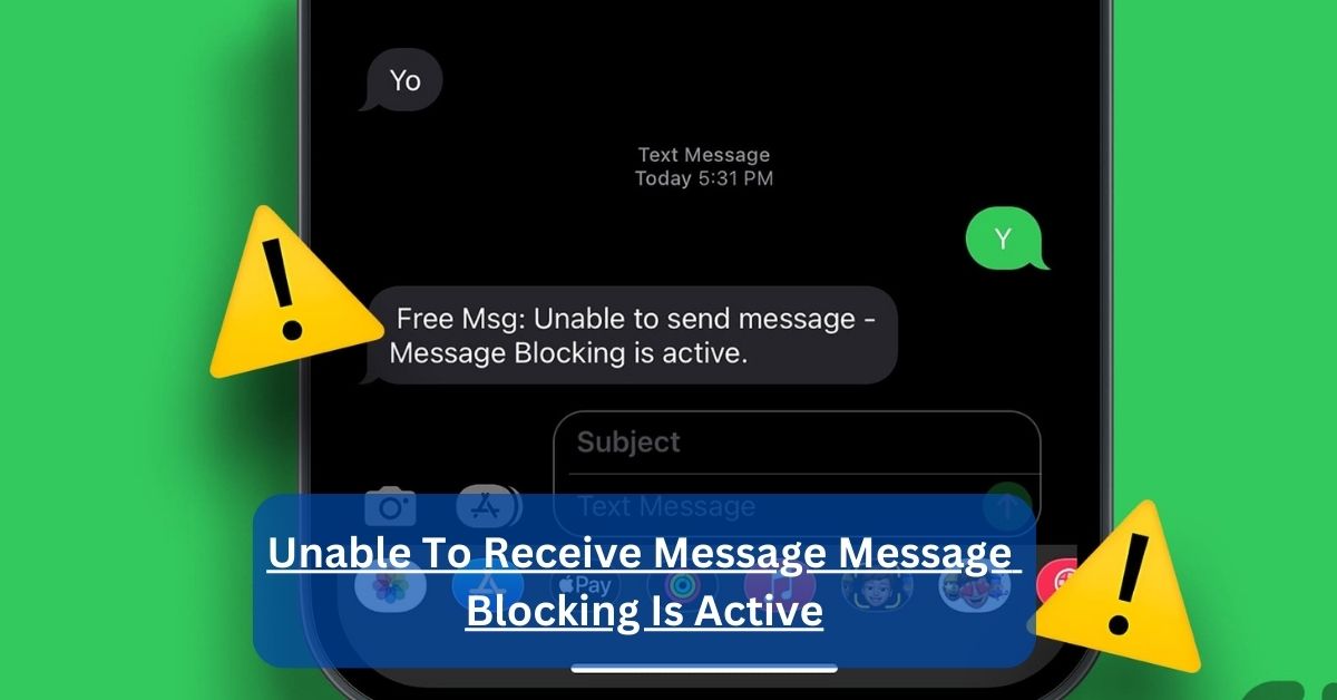 unable to receive message message blocking is active